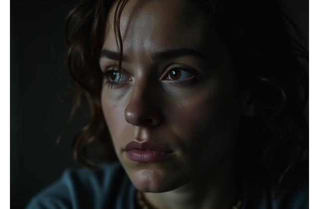 Un actor interpretando una escena dramática de cine con gran intensidad emocional.